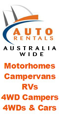 Auto Rentals Australia-wide - best prices on motorhomes, campers and four wheel drive rentals